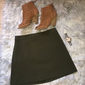 Express Skirts - New Express Olive Green High Waisted Mini Skirt Express Skirts - New Express Olive Green High Waisted Mini Skirt